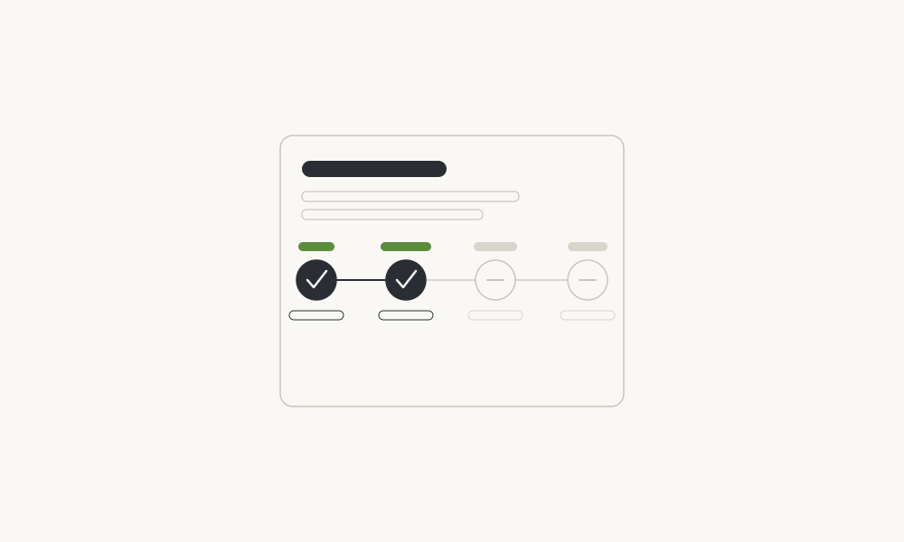 Milestone payment schedule with completed stages